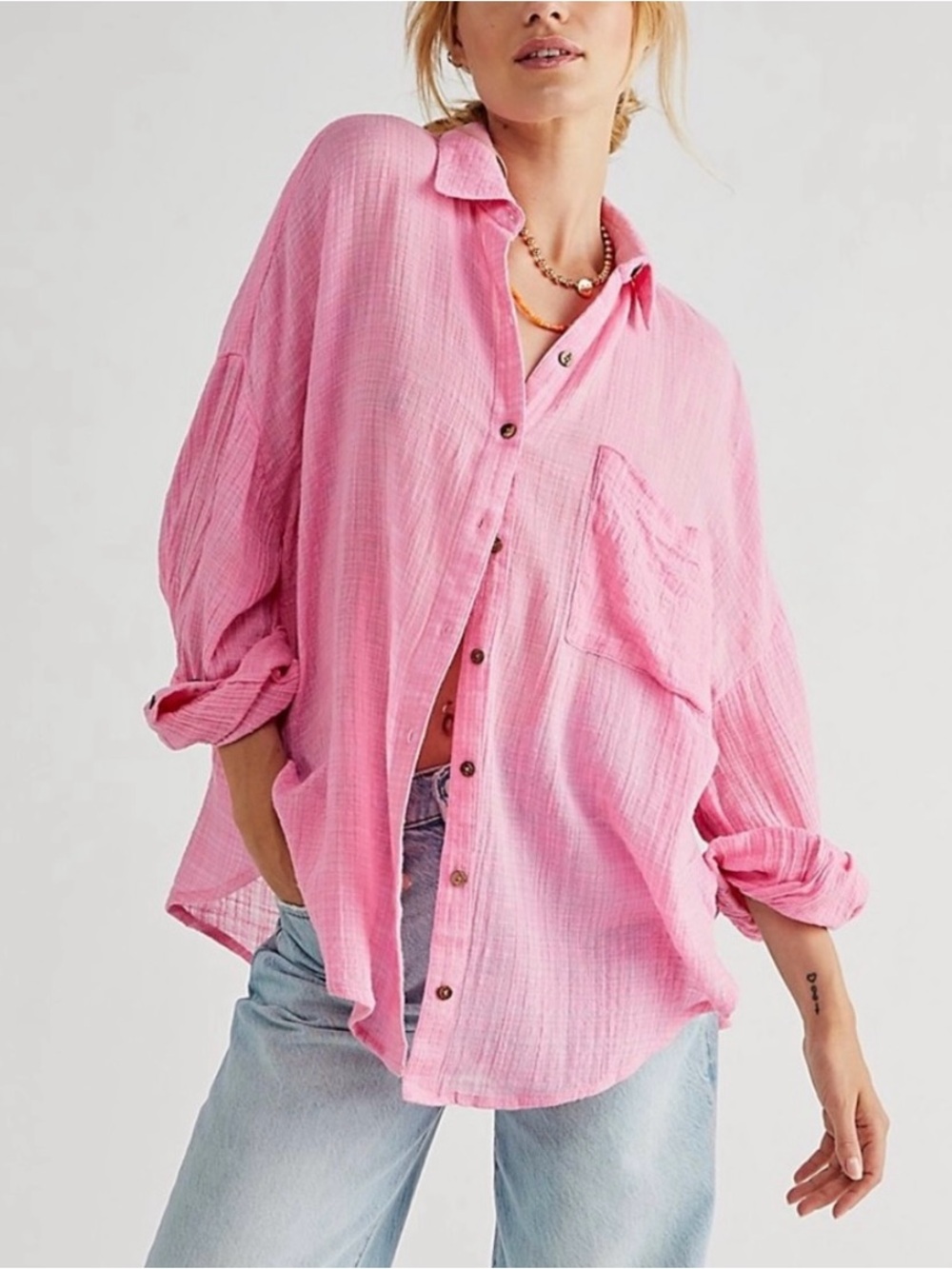 Free People Gisabelle Gauzy Tunic Sz Medium